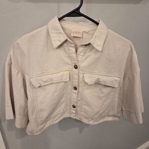 GLG Women's Button-Down Shirt in Cream